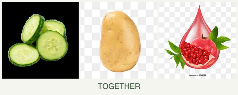 Can you plant cucumbers, potatoes and pomegranates together?