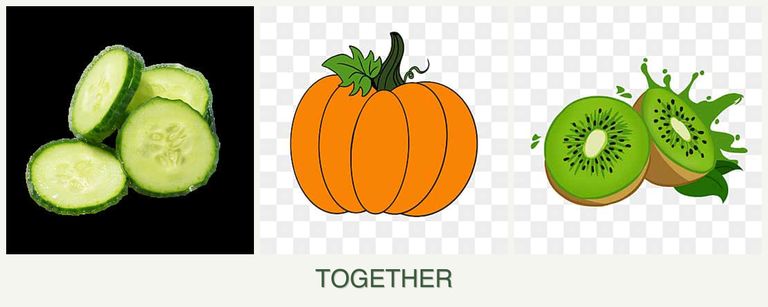 Can you plant cucumbers, pumpkin and kiwi together?