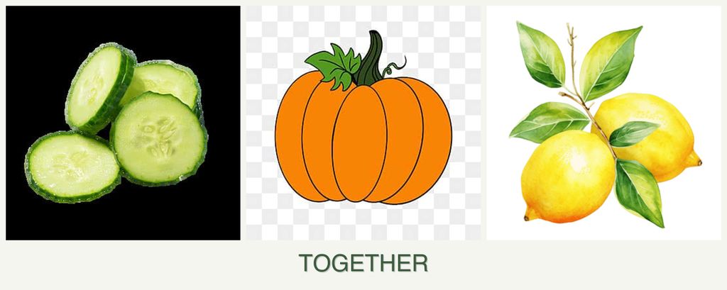 Can you plant cucumbers, pumpkin and lemons together?