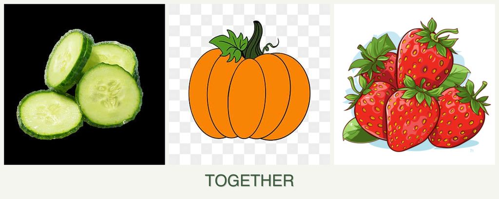 Can you plant cucumbers, pumpkin and strawberries together?