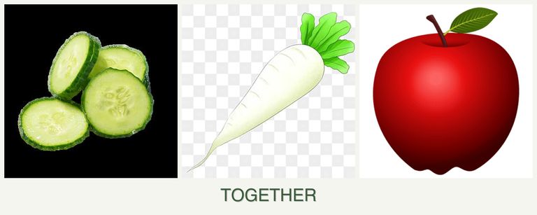 Can you plant cucumbers, radishes and apples together?