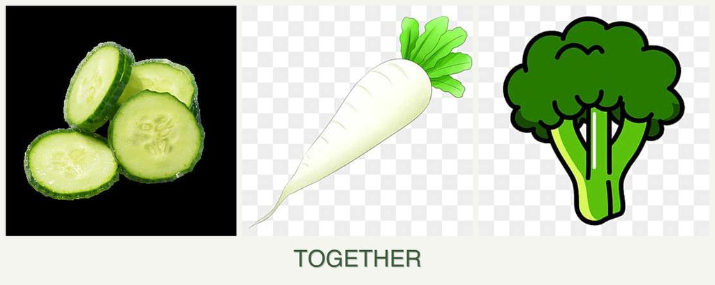 Can you plant cucumbers, radishes and broccoli together?