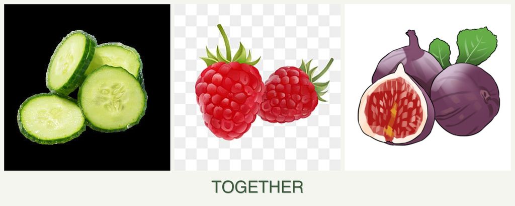 Can you plant cucumbers, raspberries and figs together?