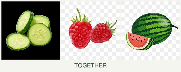 Can you plant cucumbers, raspberries and melons together?