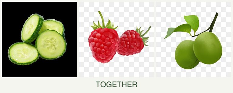 Can you plant cucumbers, raspberries and plums together?