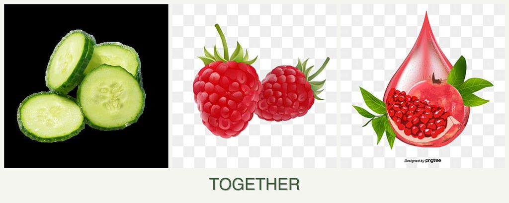 Can you plant cucumbers, raspberries and pomegranates together?