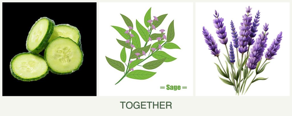Can you plant cucumbers, sage and lavender together?