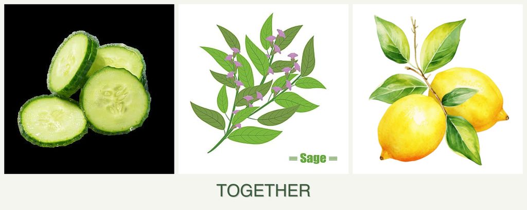 Can you plant cucumbers, sage and lemons together?