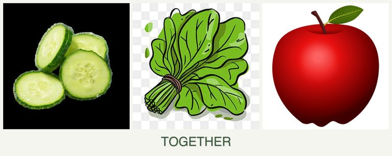 Can you plant cucumbers, spinach and apples together?