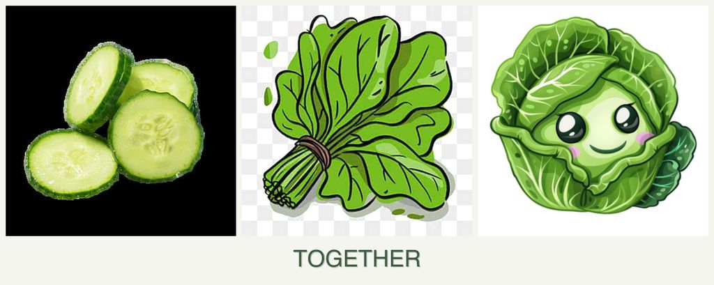 Can you plant cucumbers, spinach and cabbage together?