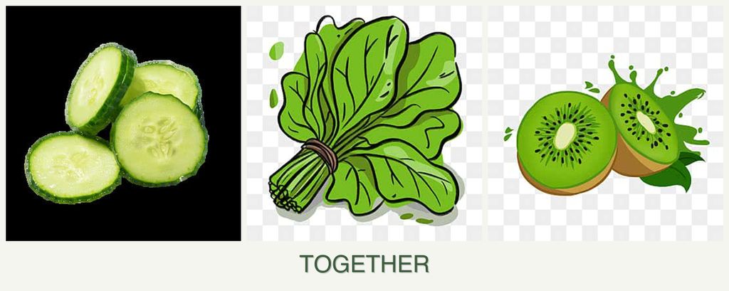 Can you plant cucumbers, spinach and kiwi together?