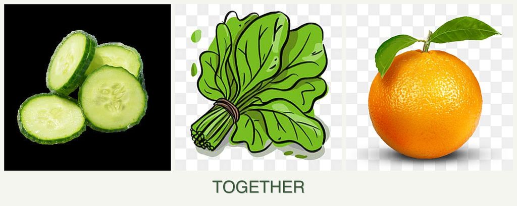 Can you plant cucumbers, spinach and oranges together?