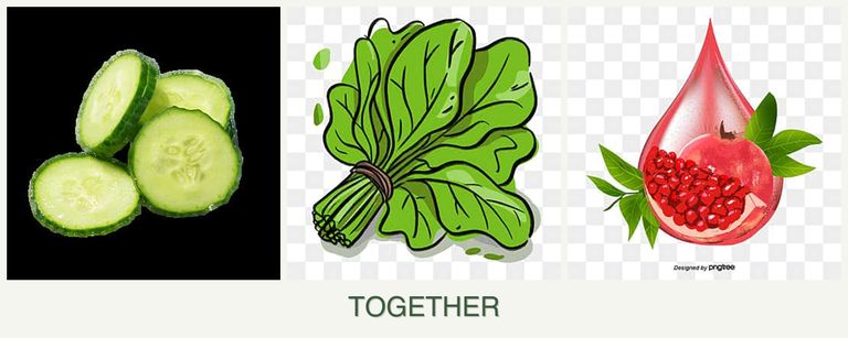 Can you plant cucumbers, spinach and pomegranates together?