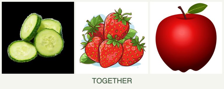 Can you plant cucumbers, strawberries and apples together?