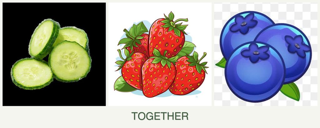 Can you plant cucumbers, strawberries and blueberries together?