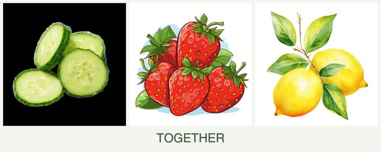 Can you plant cucumbers, strawberries and lemons together?