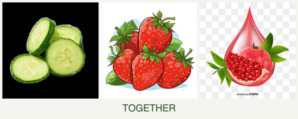 Can you plant cucumbers, strawberries and pomegranates together?