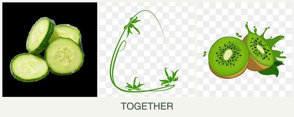 Can you plant cucumbers, tarragon and kiwi together?