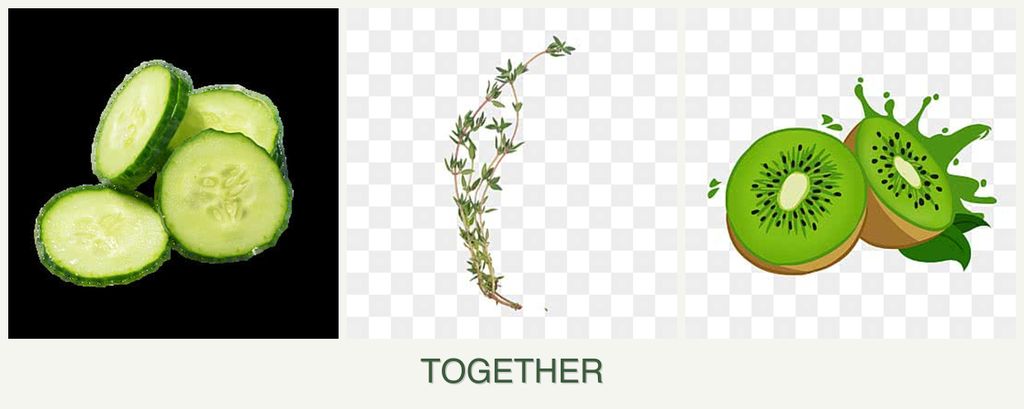 Can you plant cucumbers, thyme and kiwi together?