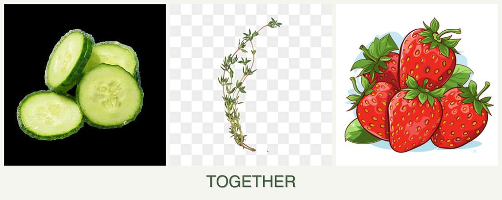 Can you plant cucumbers, thyme and strawberries together?