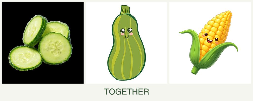Can you plant cucumbers, zucchini and corn together?