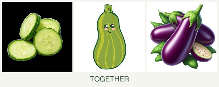 Can you plant cucumbers, zucchini and eggplant together?