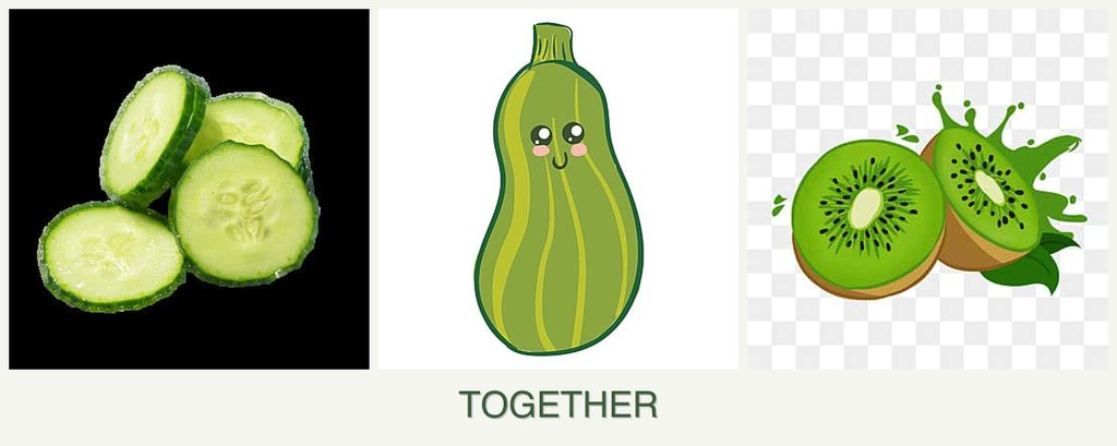 Can you plant cucumbers, zucchini and kiwi together?