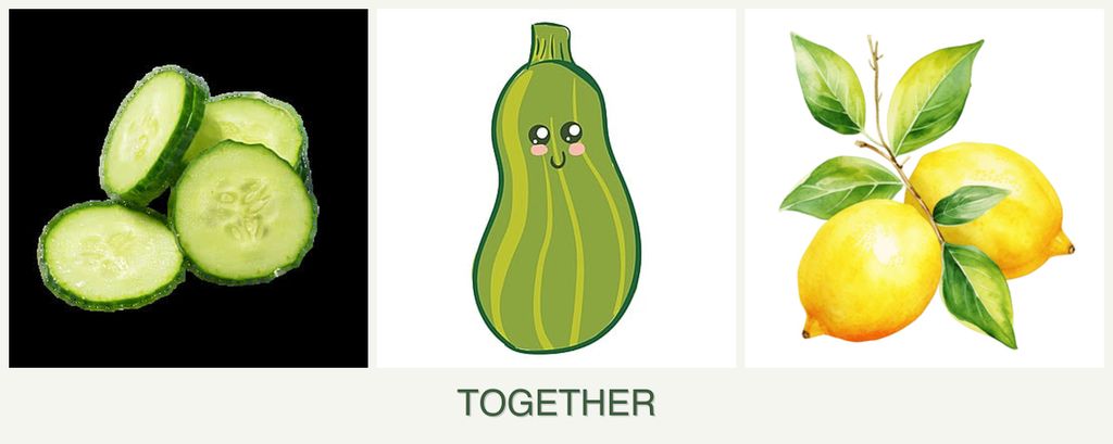 Can you plant cucumbers, zucchini and lemons together?