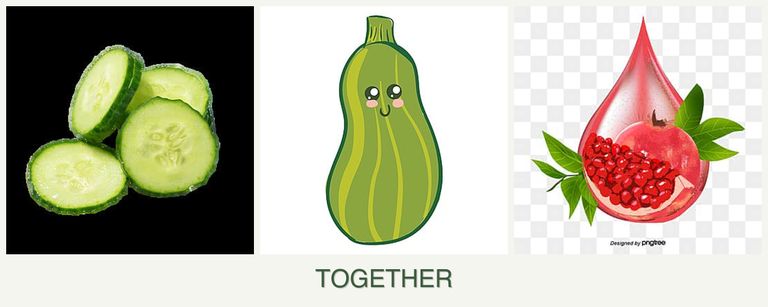 Can you plant cucumbers, zucchini and pomegranates together?