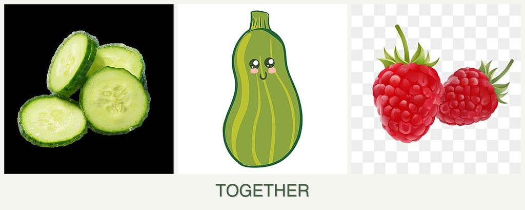 Can you plant cucumbers, zucchini and raspberries together?