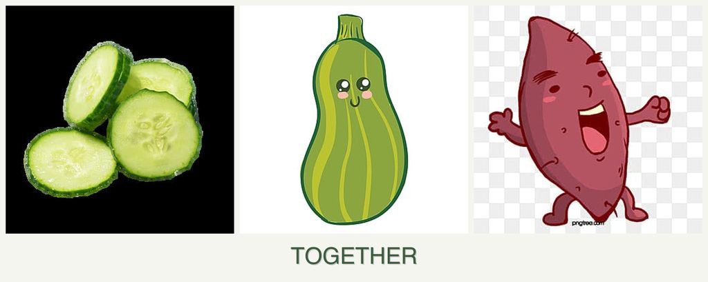 Can you plant cucumbers, zucchini and sweet potatoes together?