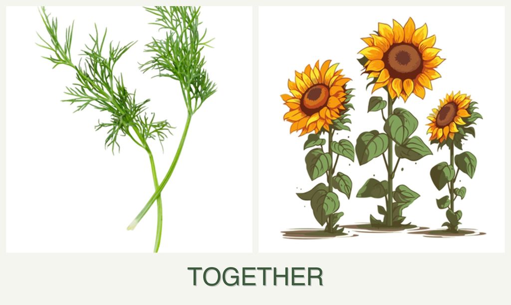 Can you plant dill and sunflowers together?