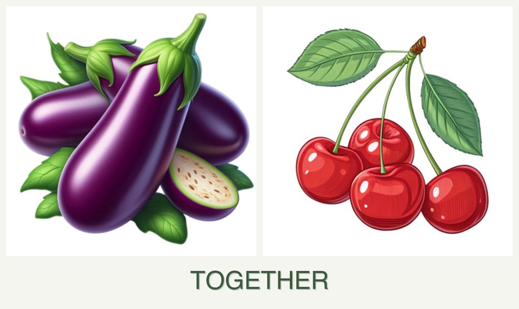 Can you plant eggplant and cherries together?