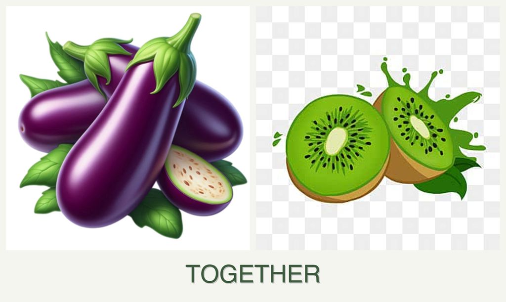 Can you plant eggplant and kiwi together?