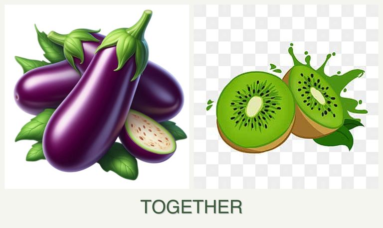 Can you plant eggplant and kiwi together?