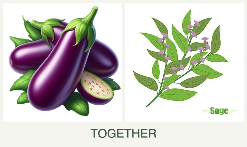 Can you plant eggplant and sage together?