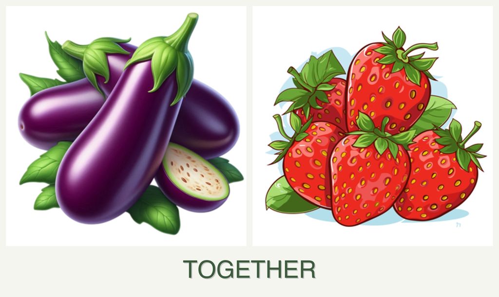 Can you plant eggplant and strawberries together?