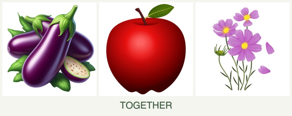 Can you plant eggplant, apples and cosmos together?