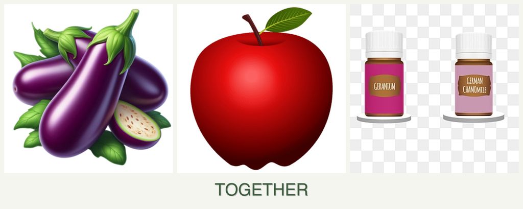 Can you plant eggplant, apples and geraniums together?