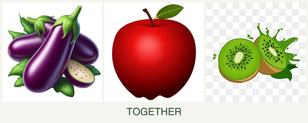 Can you plant eggplant, apples and kiwi together?