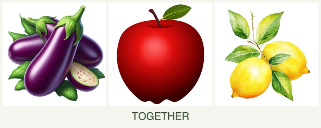 Can you plant eggplant, apples and lemons together?