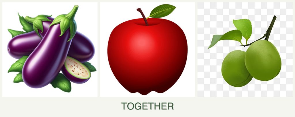 Can you plant eggplant, apples and plums together?