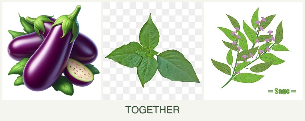 Can you plant eggplant, basil and sage together?