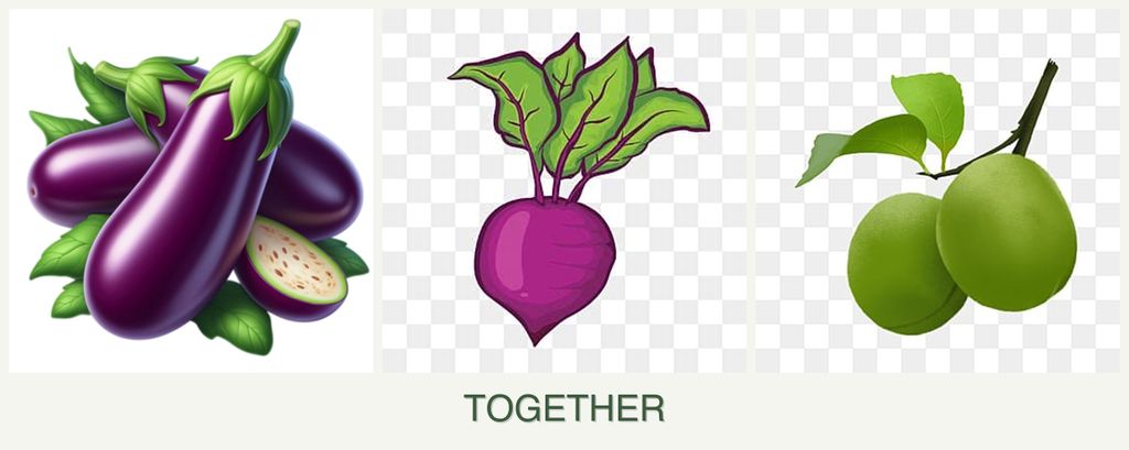 Can you plant eggplant, beets and plums together?