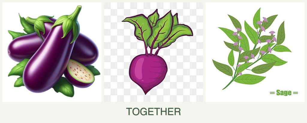 Can you plant eggplant, beets and sage together?