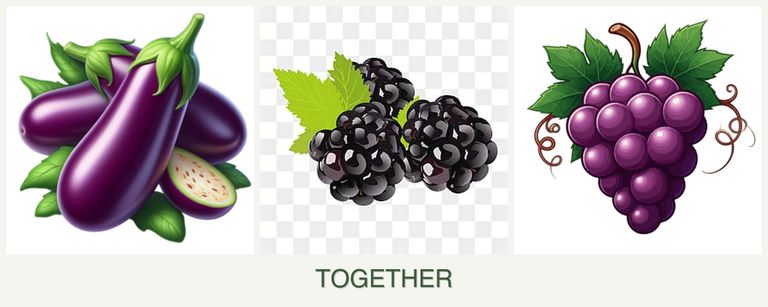 Can you plant eggplant, blackberries and grapes together?