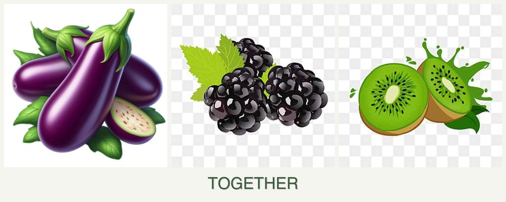 Can you plant eggplant, blackberries and kiwi together?