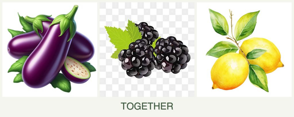 Can you plant eggplant, blackberries and lemons together?