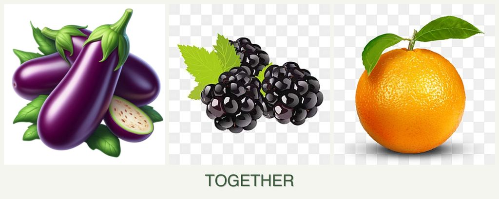 Can you plant eggplant, blackberries and oranges together?