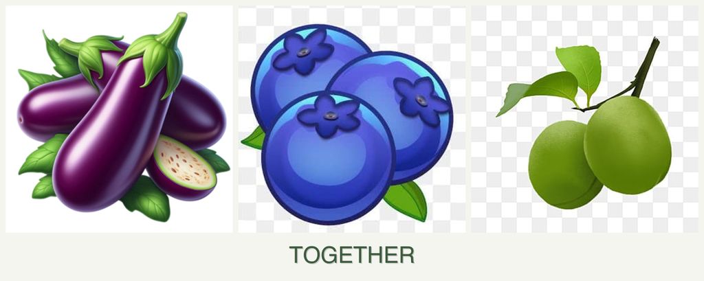 Can you plant eggplant, blueberries and plums together?